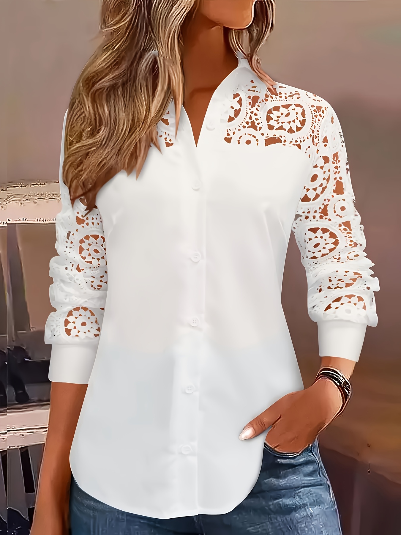 Embroidery Online - Темпераментная свободная женская рубашка, модная повседневная